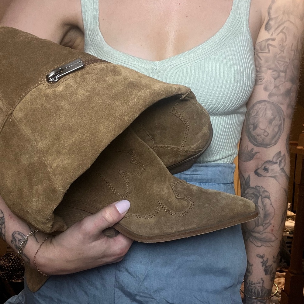 Vince Camuto Brown Suede Over the Knee Boots